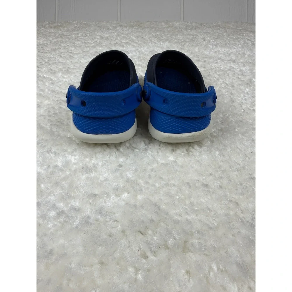 Crocs LiteRide Clog Kids Size C6 Blue Navy Slip On‎ Comfort Water Shoes Vacation